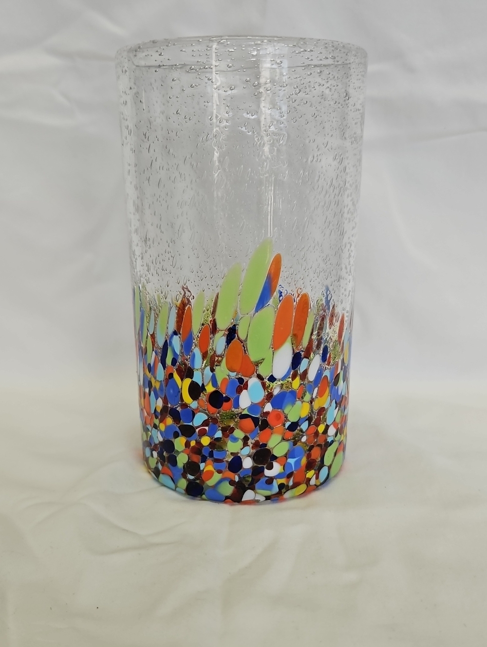 Handblown Multicolor Glass Art Drinking Glass